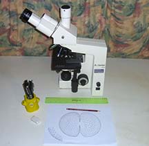 Microscope and Drawing Paper